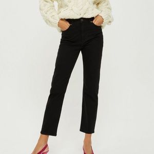 Topshop Black Straight Leg Jean